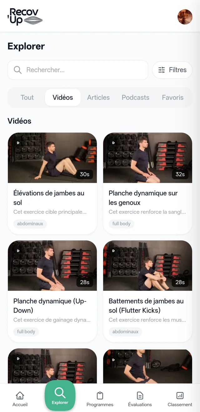 La bibliothèque d'exercices
